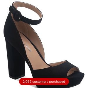 Sun + Stone Reeta Black Chunky Heels